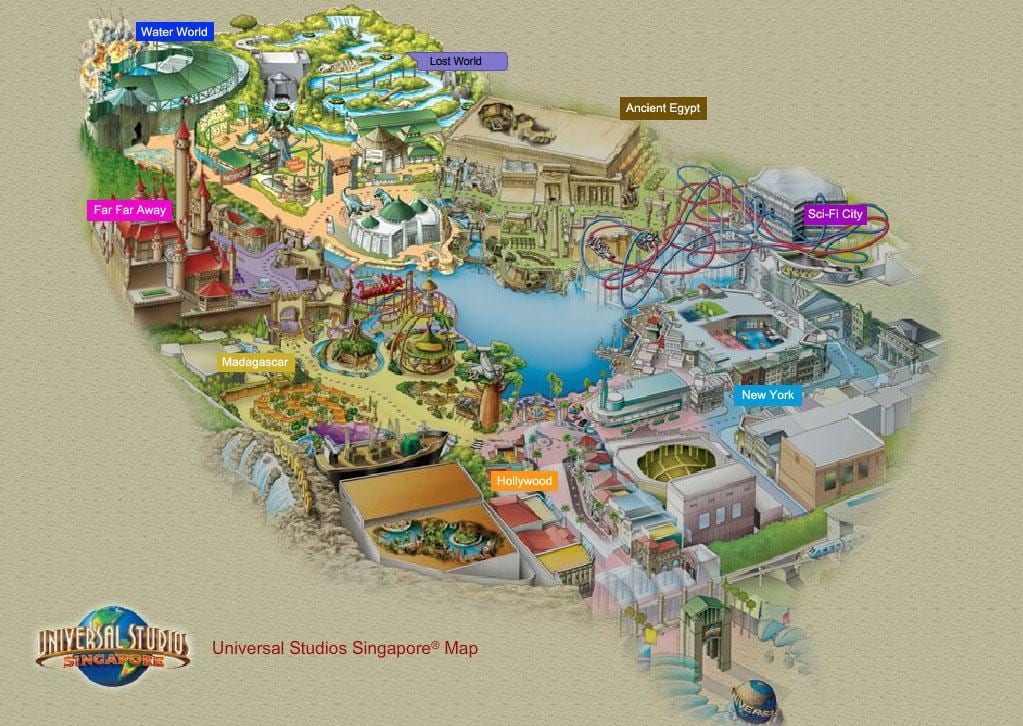 رزارٹ دنیا sentosa نقشہ