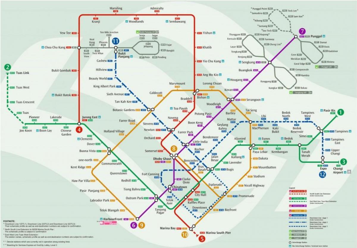 نقشہ mrt اسٹیشن سنگاپور
