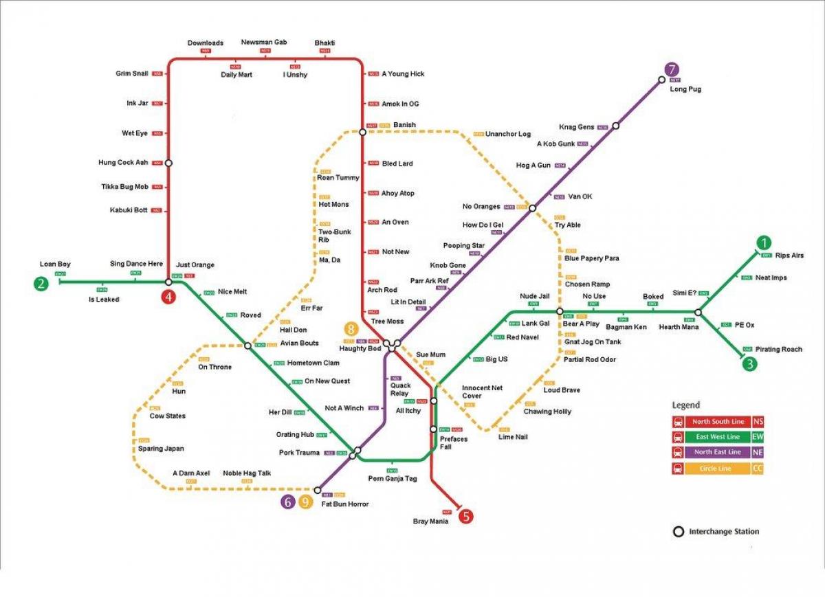 سنگاپور mrt اسٹیشن کا نقشہ