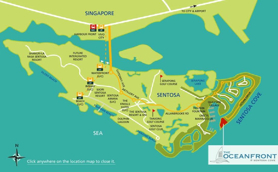 نقشہ کے sentosa