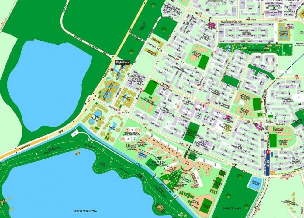 نقشہ کے tampines سنگاپور