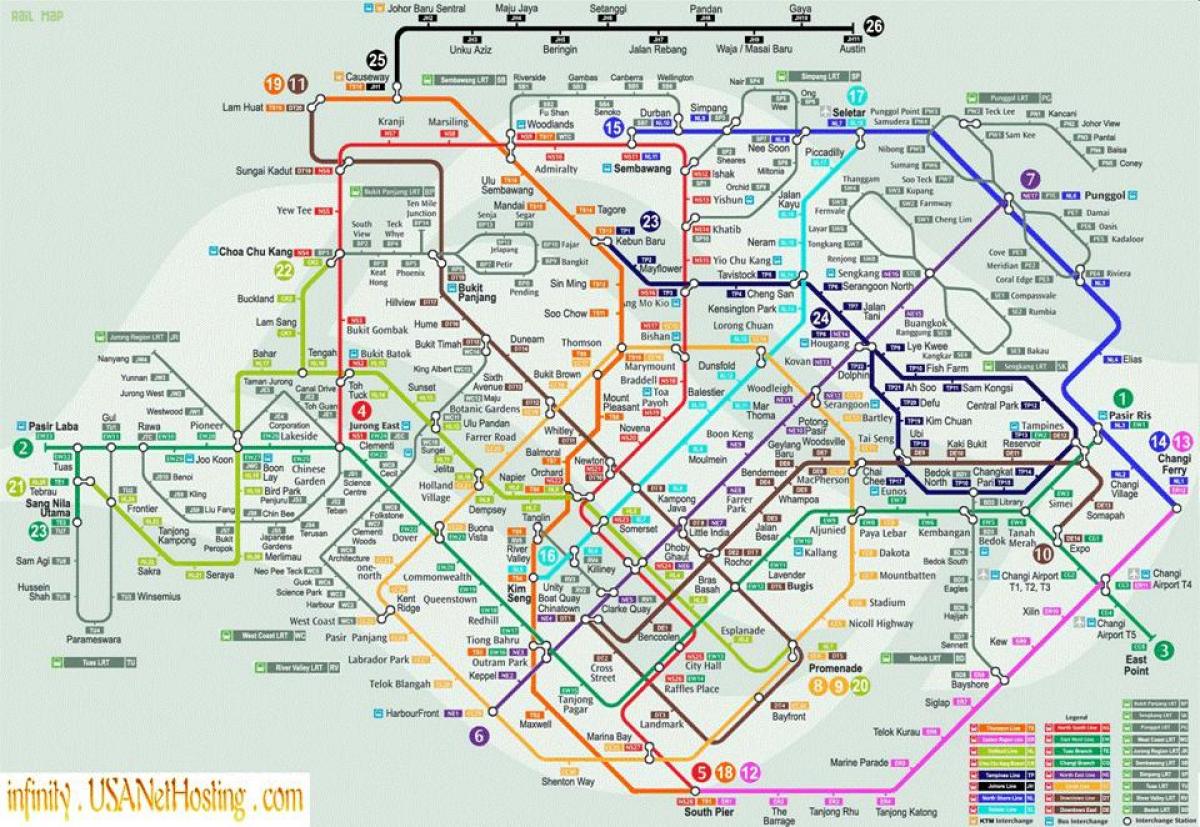 نقشہ سنگاپور کی نقل و حمل