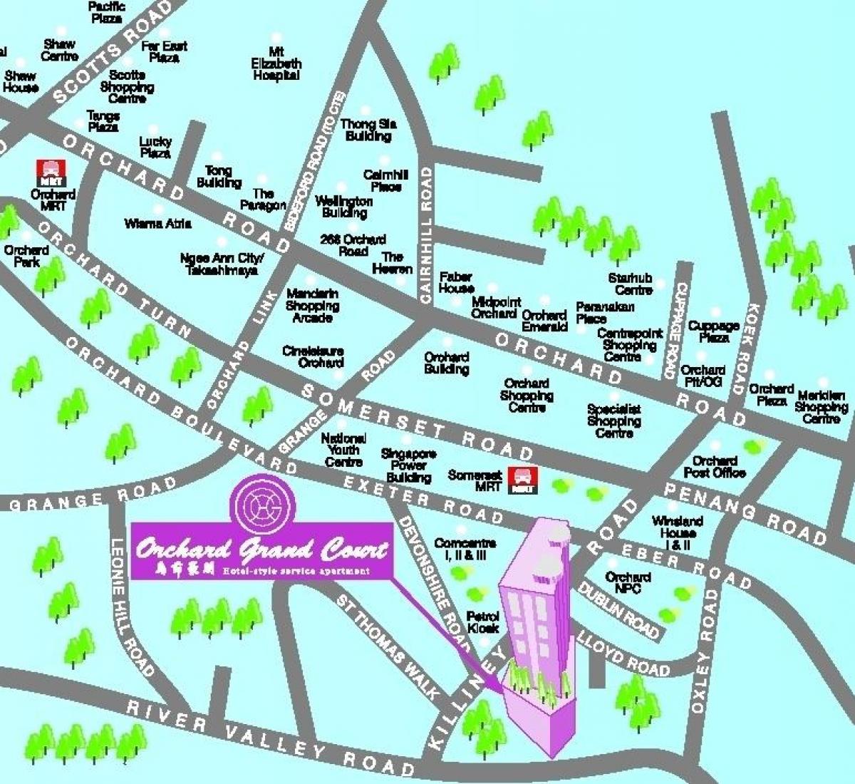 گارڈن روڈ سنگاپور کا نقشہ