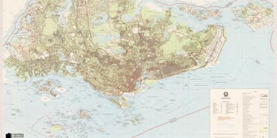 کا نقشہ سنگاپور topographic
