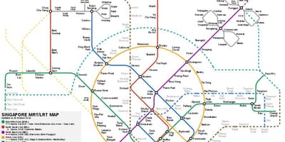 سنگاپور سے smrt نقشہ