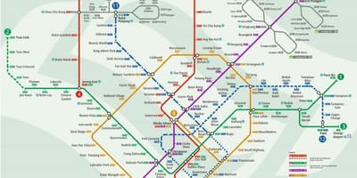 Mtr اسٹیشن کا نقشہ سنگاپور