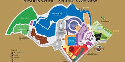 رزارٹ دنیا Sentosa نقشہ