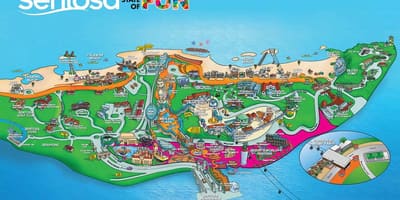نقشہ کے sentosa جزیرہ