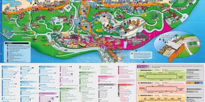Sentosa پرکشش مقامات کا نقشہ