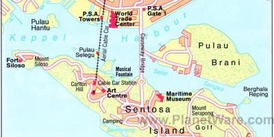 نقشہ سنگاپور کے پرکشش مقامات