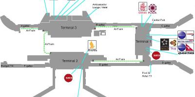 نقشہ سنگاپور کے ہوائی اڈے